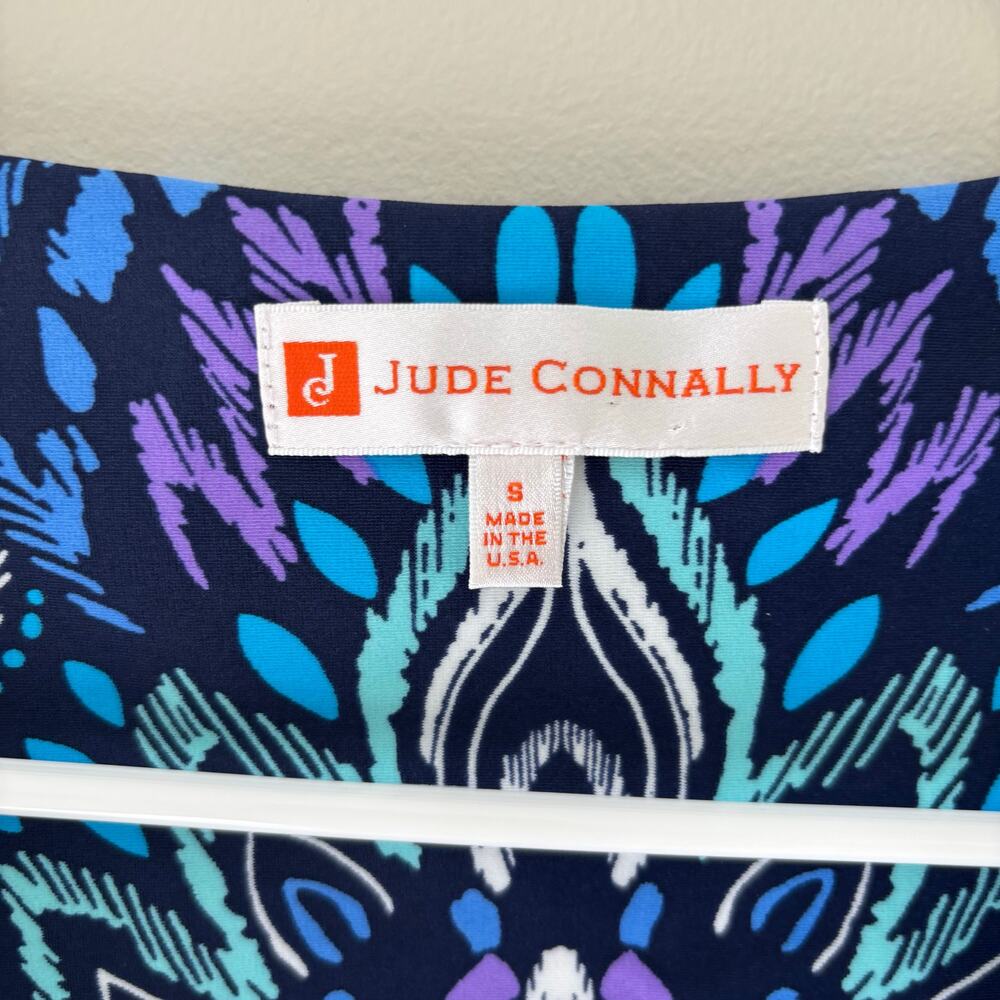 Jude Connally Cory Dress V-Neck Tie Sleeves Paisley Print Size Small - Picture 2 of 6